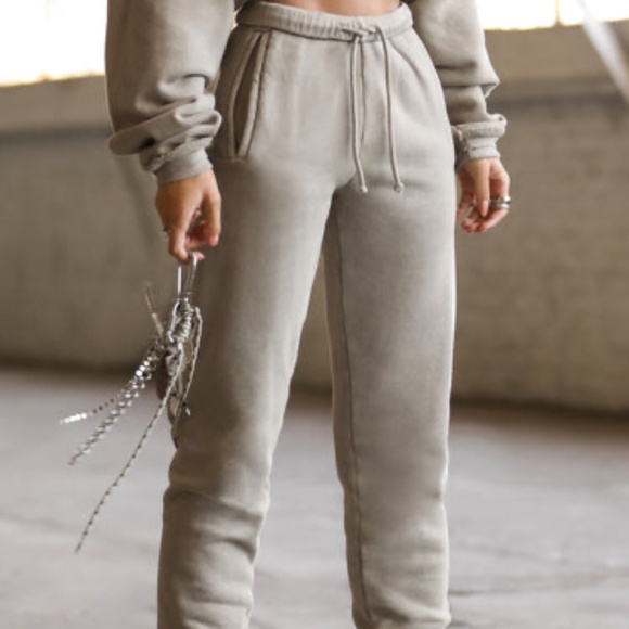 Joah Brown Lux Fleece Oversized Joggers SZ XS/S - Picture 8 of 9